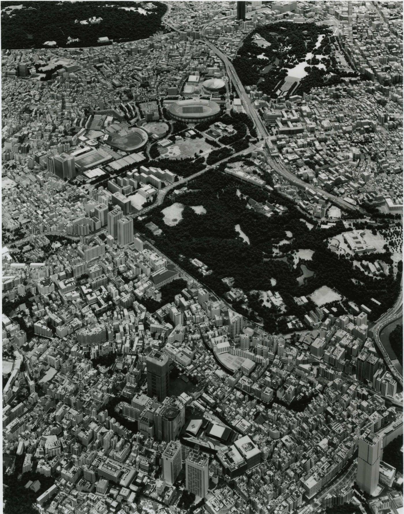 Partial view of the Mori Building's model of Tokyo, Japan