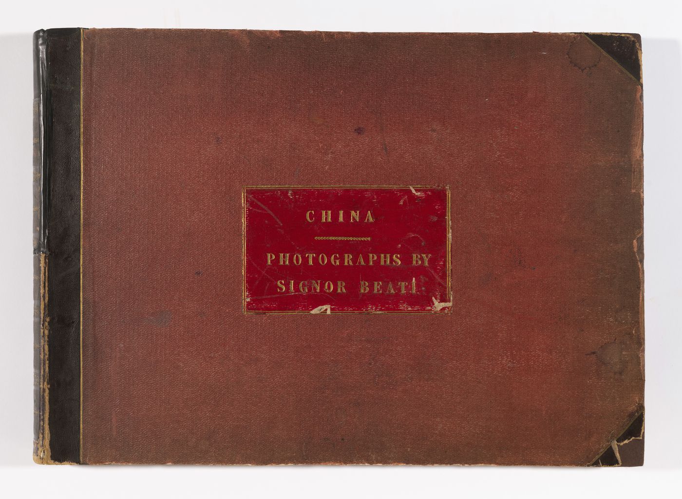 Album of exterior views of military sites, palaces, temples, urban centres and landscapes in China and northern India, and a view of Athens, Greece