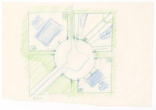 Sketch plan for Görlitzer Bad swimming pool, Berlin