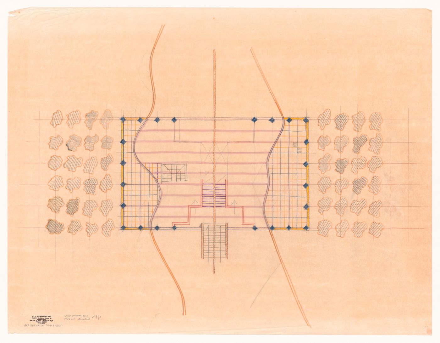 Site plan for Casa Antonielli, Pergine Valdarno, Italy