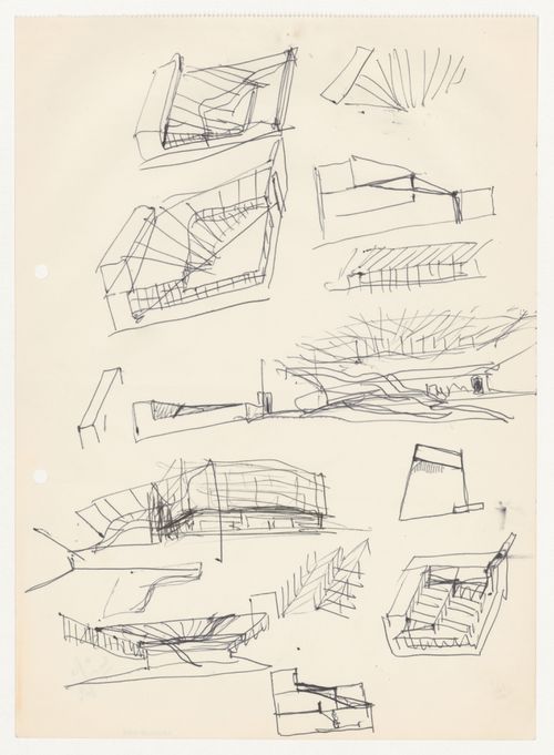 Sketches for Banco Pinto & Sotto Mayor [Pinto & Sotto Mayor bank], Oliveira de Azeméis, Portugal