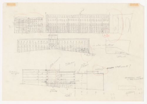 Elevations for Reconstrução do Chiado [Reconstruction of the Chiado area], Lisbon