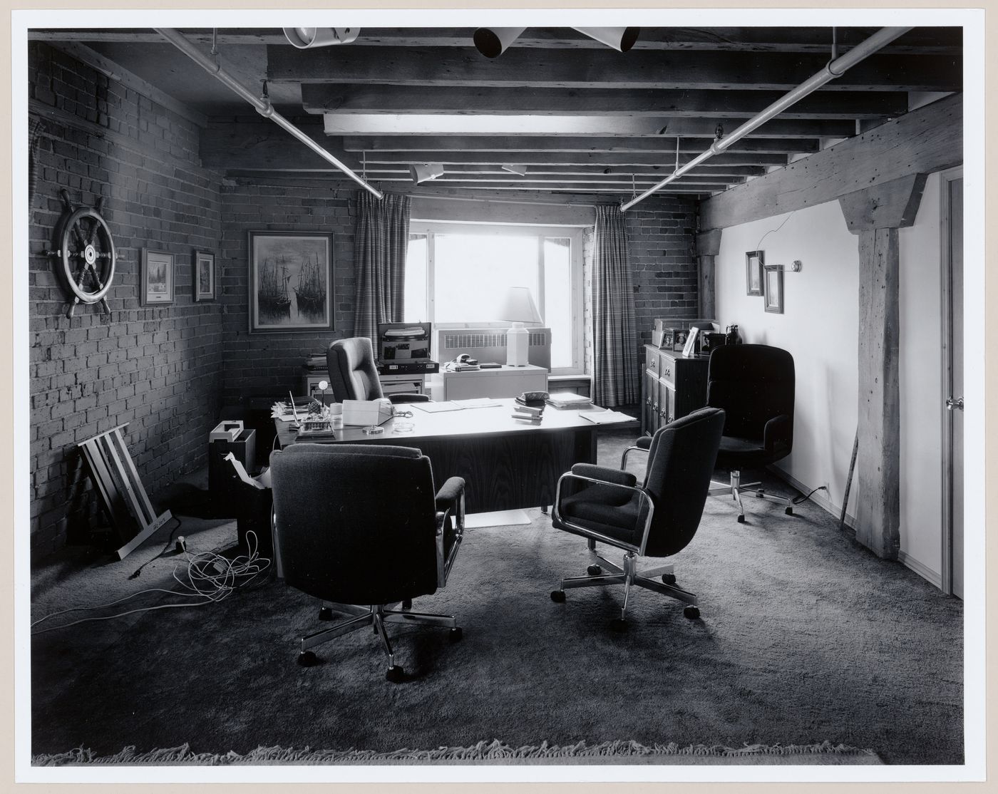 Interior view of Mr. Leahy's renovated office on the second floor of Smith Street Warehouse, Montréal, Québec
