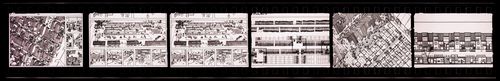Negative strip of illustrations for the publication "Housing a Billion: Urban Upgrading: Design Ideals for Rural China" publication