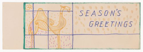 Greeting card with a camel drawn by Aditya Prakash