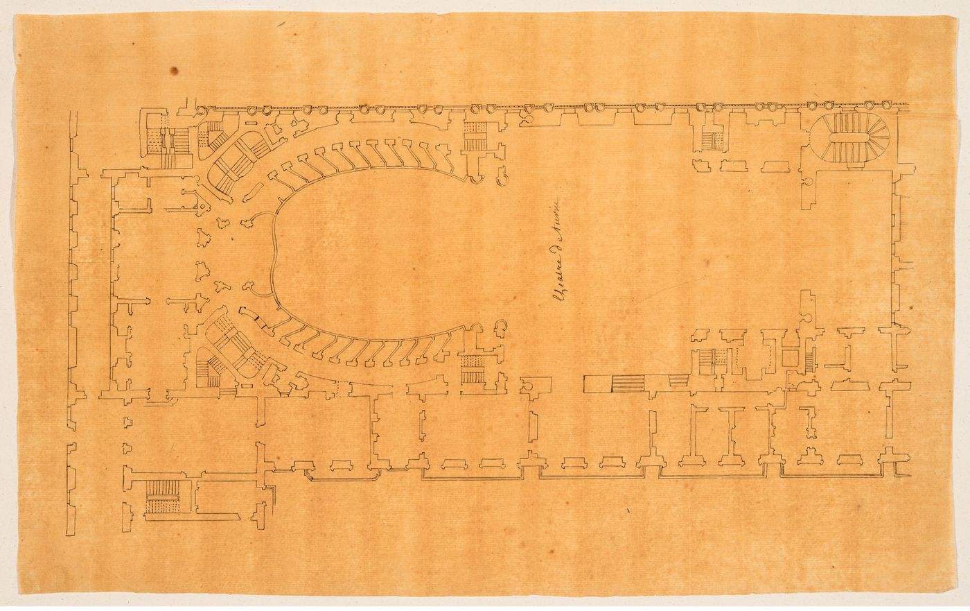 Plan of an unidentified theatre, Italy [?]