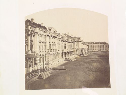 Exterior view of the courtyard façade, Catherine's Palace, Tsarskoye Selo (now Pushkin), Russia