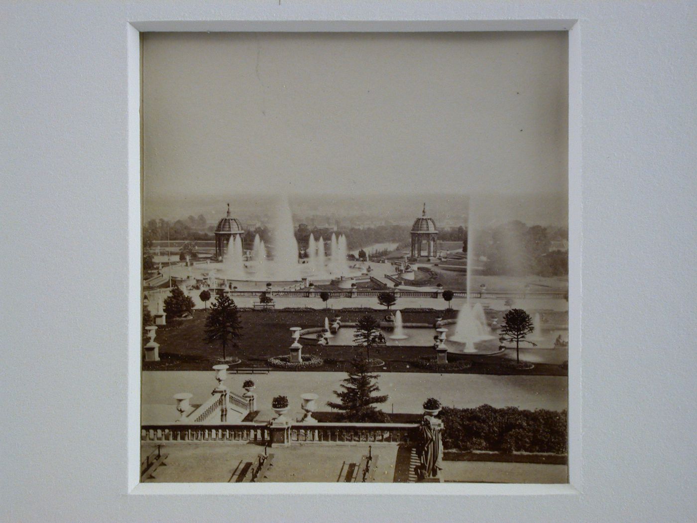View of the grounds and fountains, Crystal Palace, England