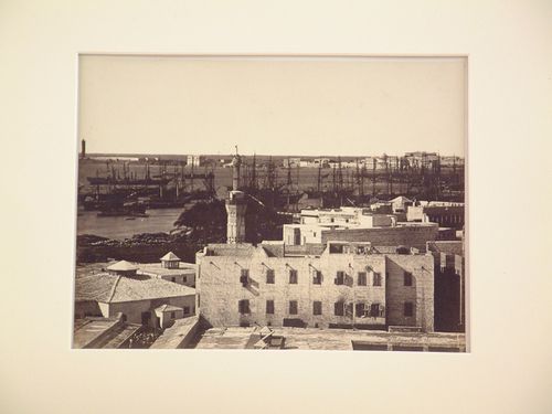 View of port in Alexandria, Egypt