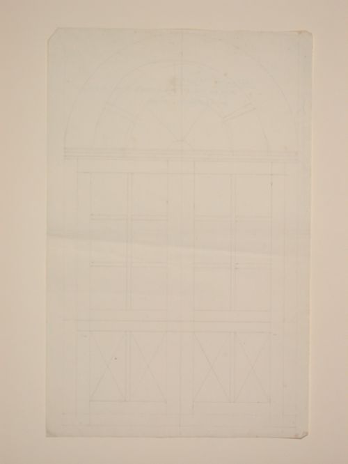 Elevation of a glazed door, Château de Marliens