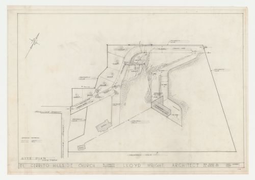 Swedenborg Memorial Chapel, El Cerrito, California: Block plan showing lot subdivision