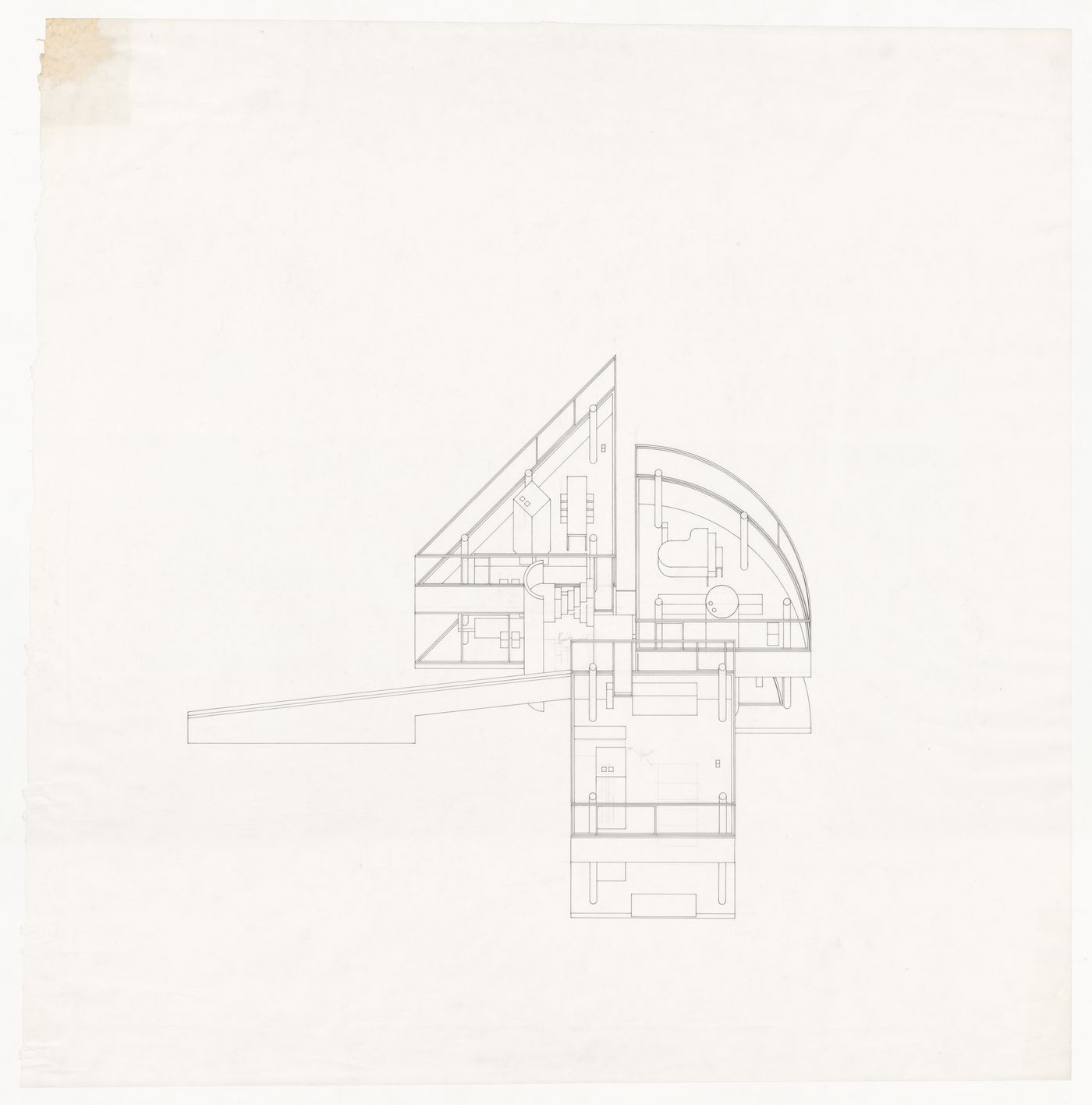 Axonometric for One-Half House