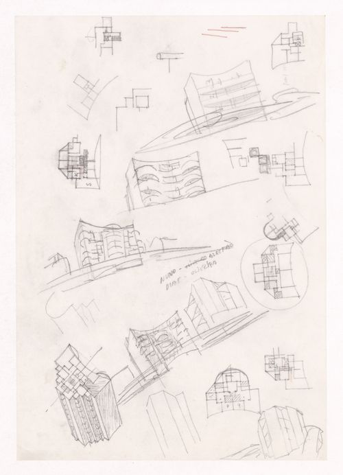 Sketch perspectives, floor plans and axonometric views for Eng. Jorge Guimarães, Porto, Portugal