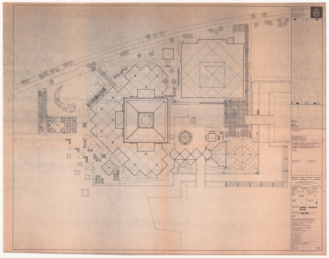 Site plan for Canadian Federal Pavilion, Expo '67, Montréal, Québec