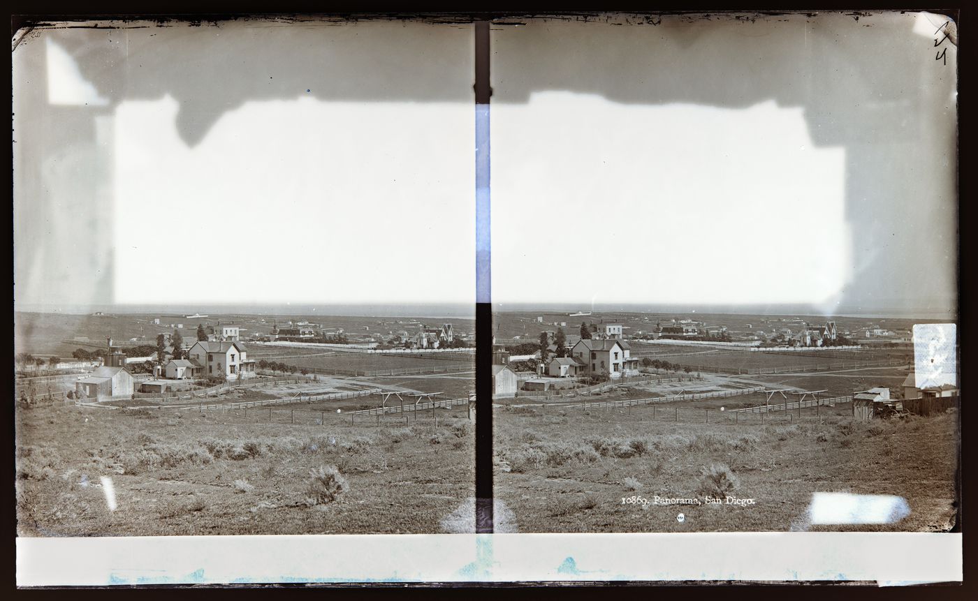 Stereograph of panorama, San Diego, California, United States of America