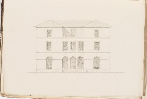 Project no. 2 for a country house for comte Treilhard: Principal elevation