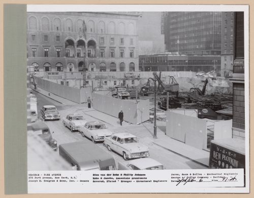 Seagram building under construction, 375 Park avenue, New York, N.Y., north-west view