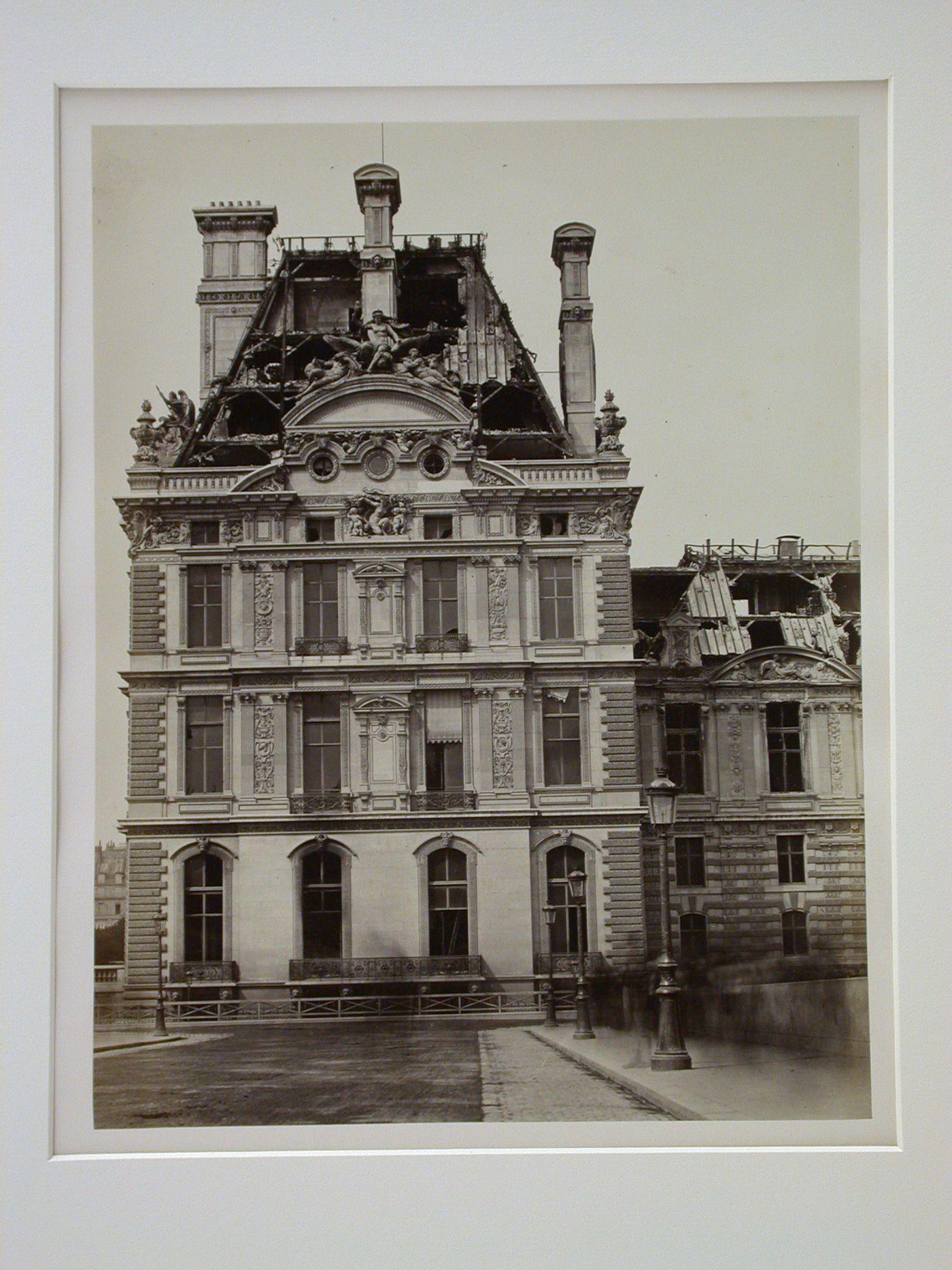 1871 Insurrection de Paris Les Tuileris Pavillon de Flore