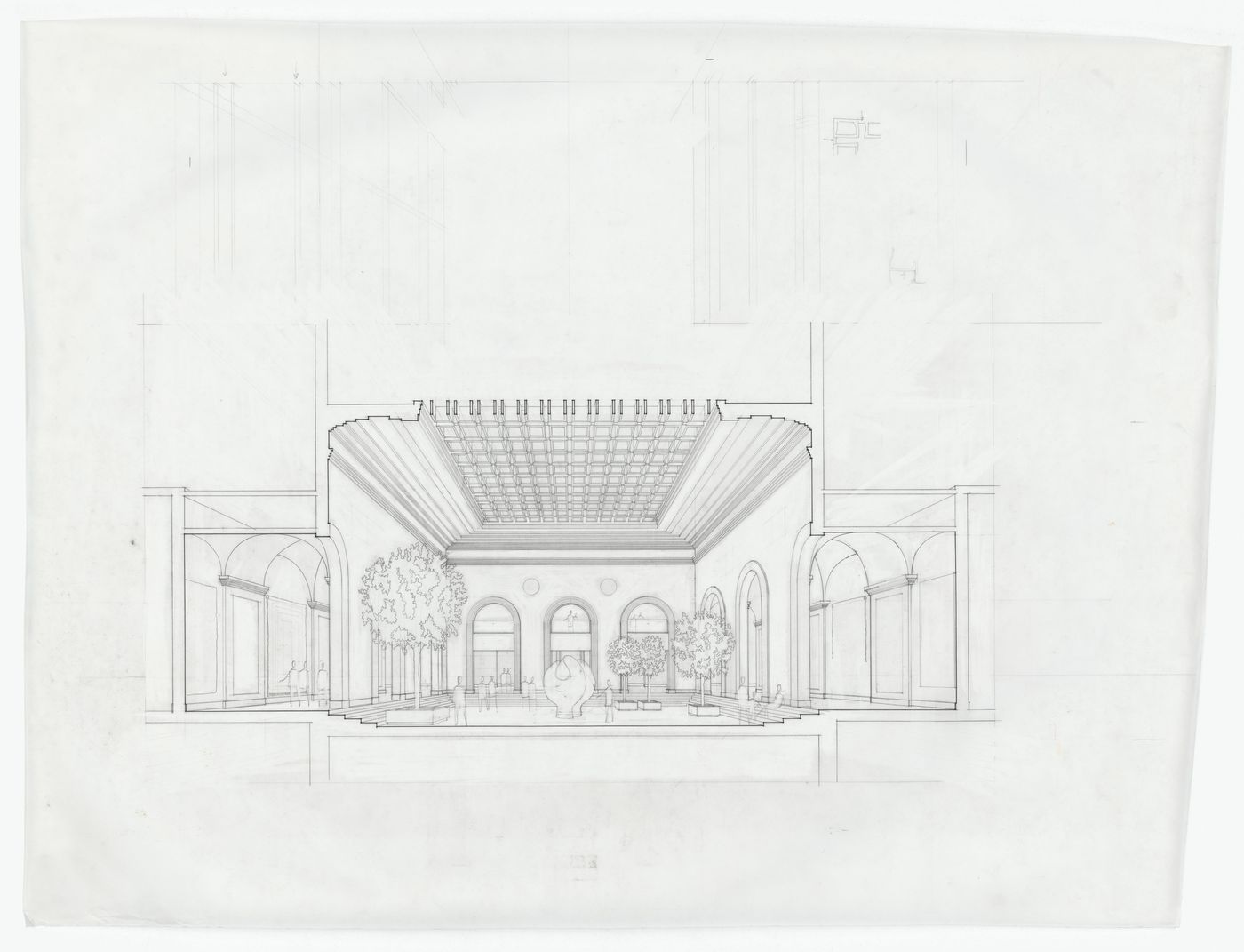 Presentation perspective for Henry Moore Sculpture Centre, Art Gallery of Ontario, Stage I Expansion, Toronto