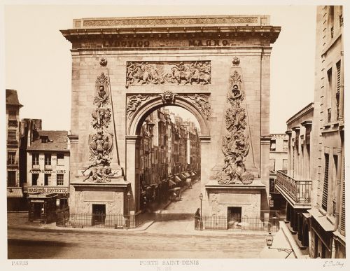 View of the Porte St. Denis, Paris, France