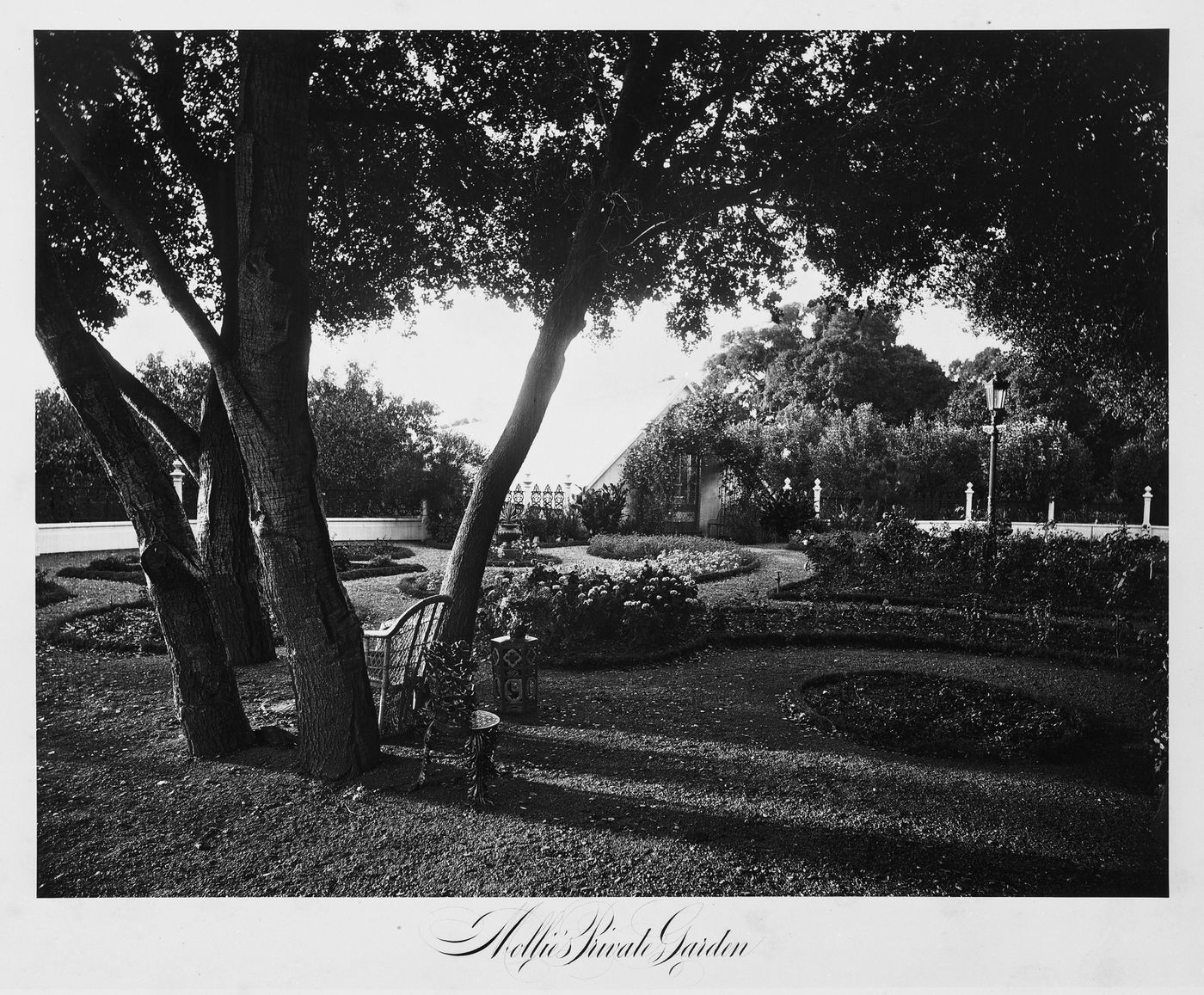 View of the estate grounds, Thurlow Lodge, Menlo Park, California