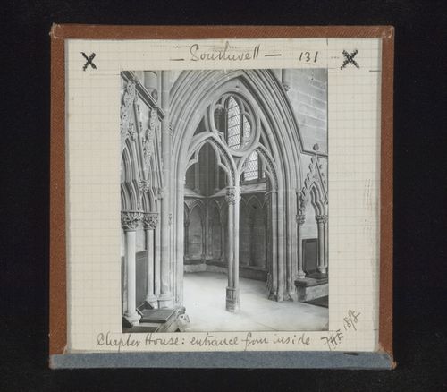 View of entrance arch with vestibule beyond in Chapter House, Southwell Minster, Southwell, Nottinghamshire, England