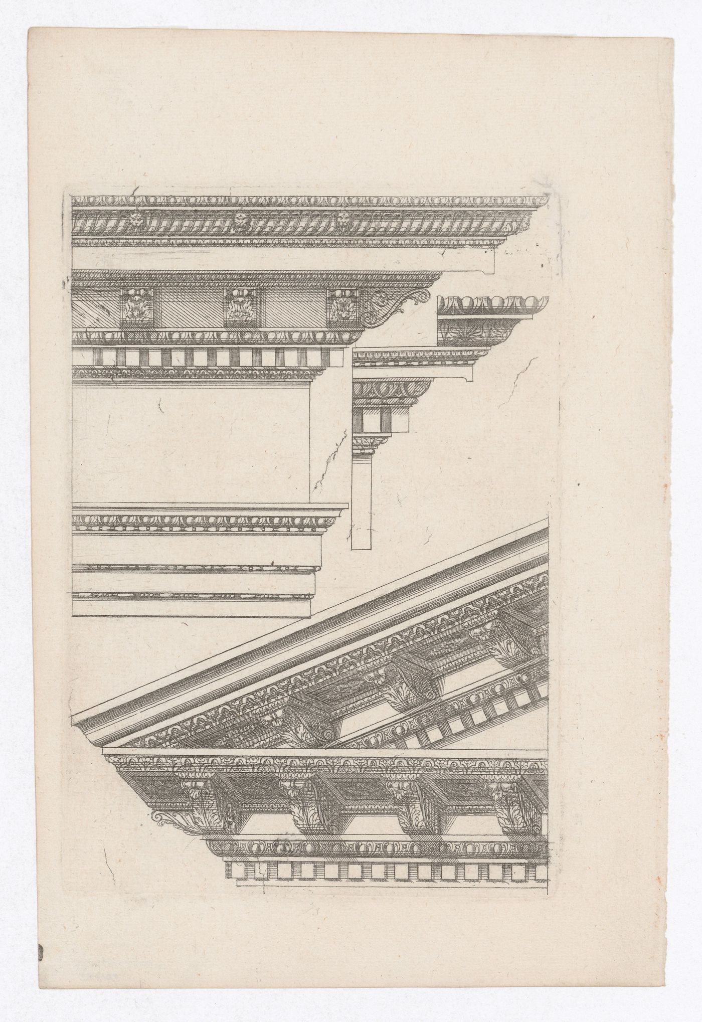 Designs for entablature and pediment