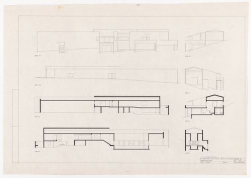 Elevations and sections for Casa Erhard Josef Pascher, Sintra, Portugal