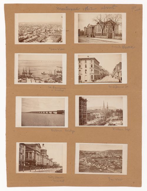 Group of Cartes de visite of views of Montreal, Canada