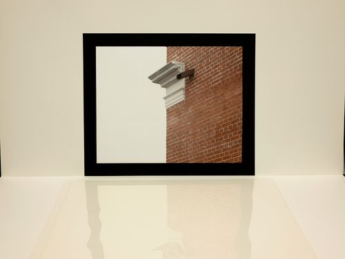 The Museum Is Not Enough: Photograph of Luigi Ghirri showing Aldo Rossi's exterior detail of the Molteni Funerary Chapel, Giussano, Italy, 1987