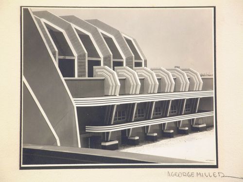 View of the roof of the Travel and Transport Building, 1933-1934 Chicago Century of Progress Exhibition, Burnham Park (now Meigs Field), Chicago, Illinois