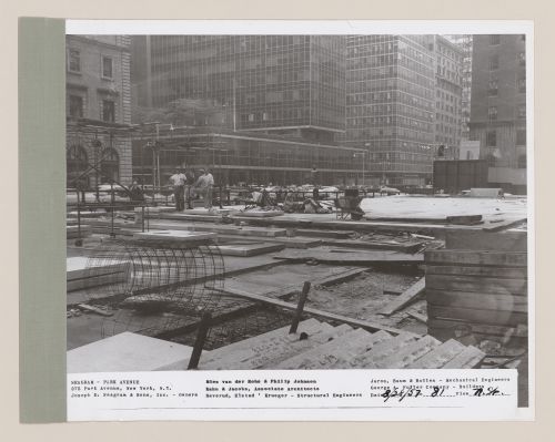 Seagram building under construction, 375 Park avenue, New York, N.Y., south-west view