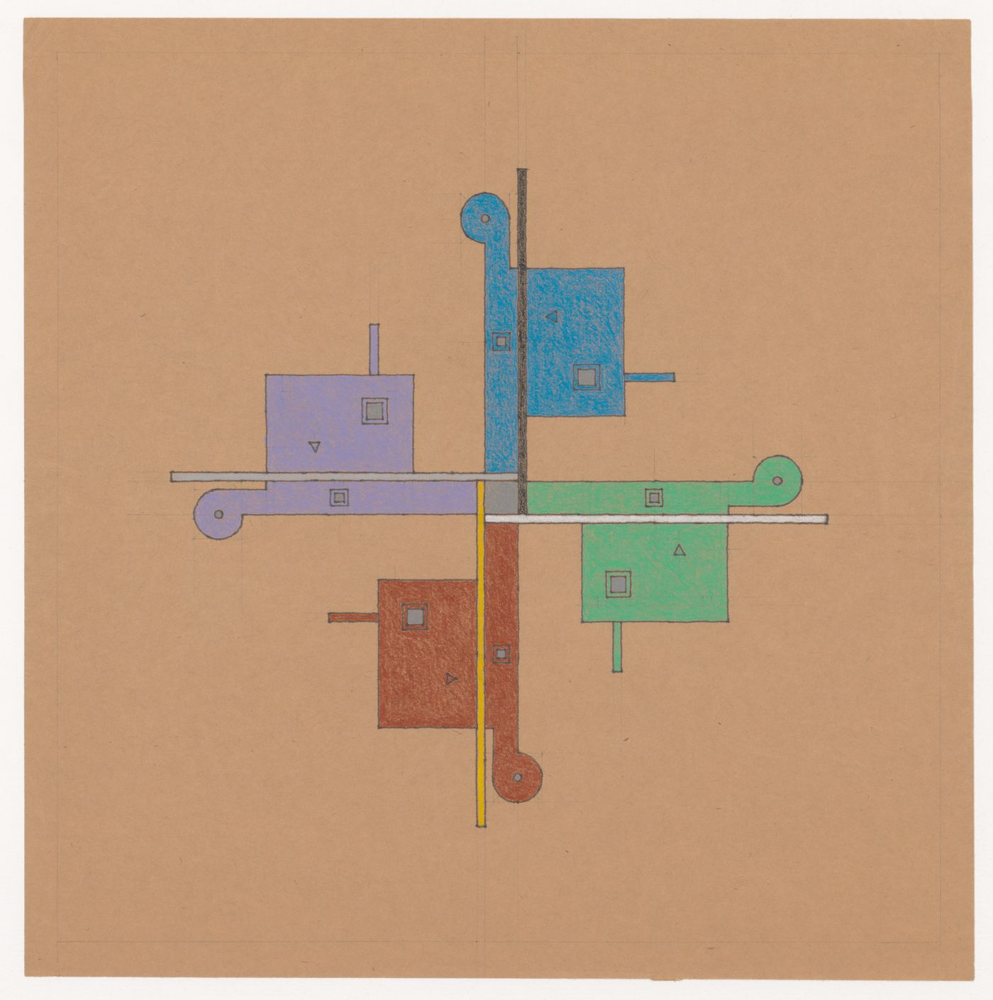 Plan for North East South West House