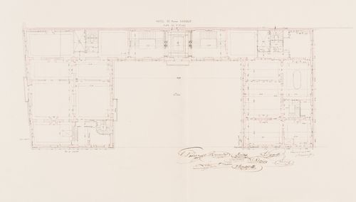 First floor plan for Hôtel Sauvage, Paris