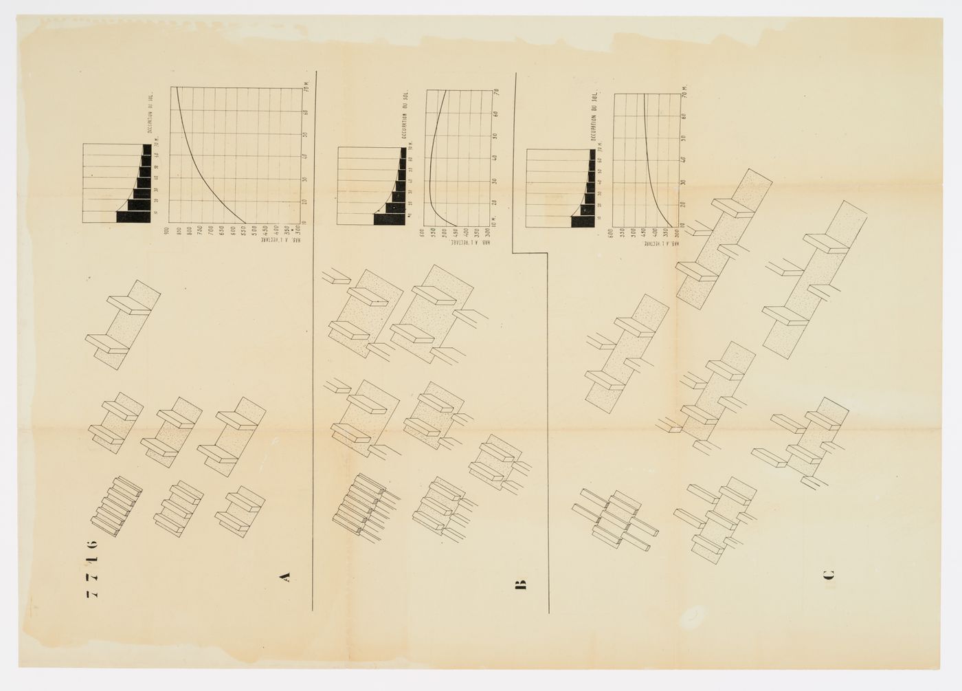 Elevations for the Communal multi-story dwellings in Europe