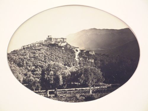 View of the city and fortress, Sermoneta, Italy