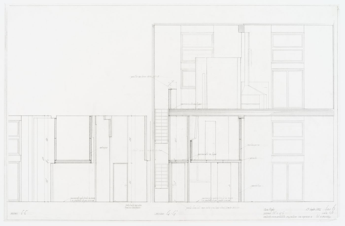 Section for Casa Righi, Milan, Italy