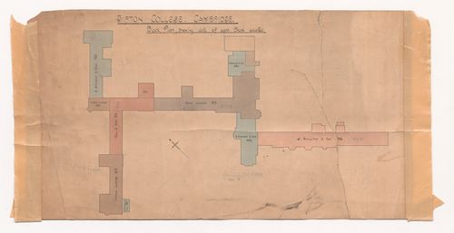 Girton College, Cambridge University: Colour coded plan showing stages of construction