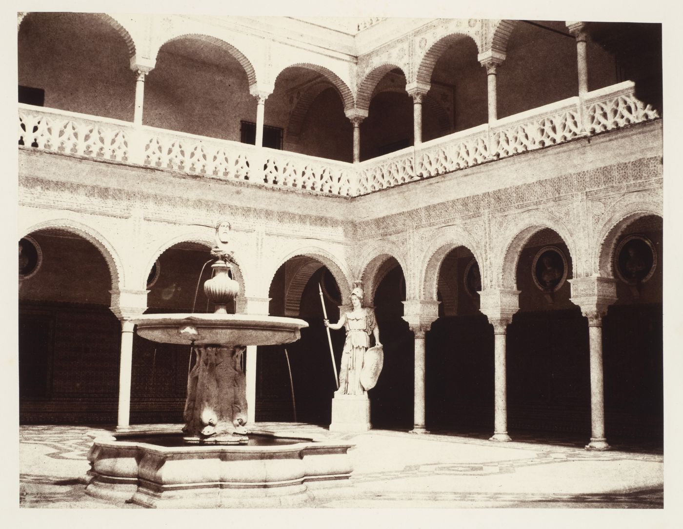 View of the main courtyard of Pontius Pilate's House, Seville, Spain