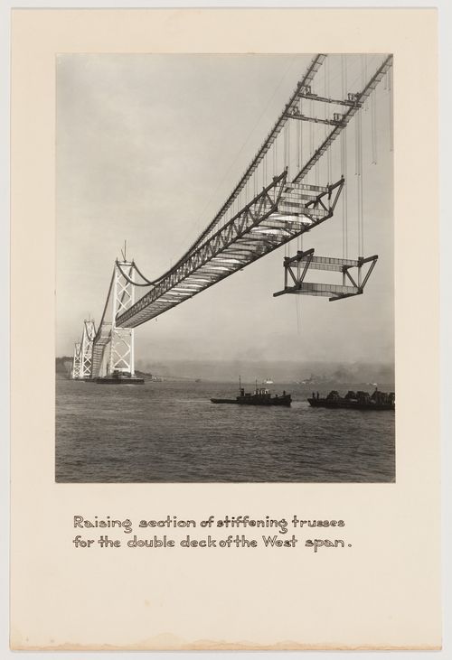San Francisco - Oakland Bay Bridge under construction, San Francisco, California