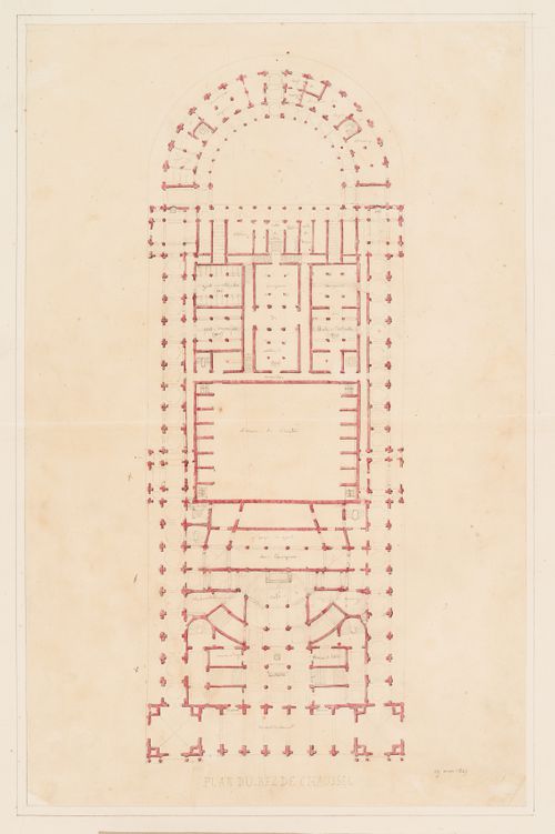 Ground floor plan for an opera house for the Académie royale de musique