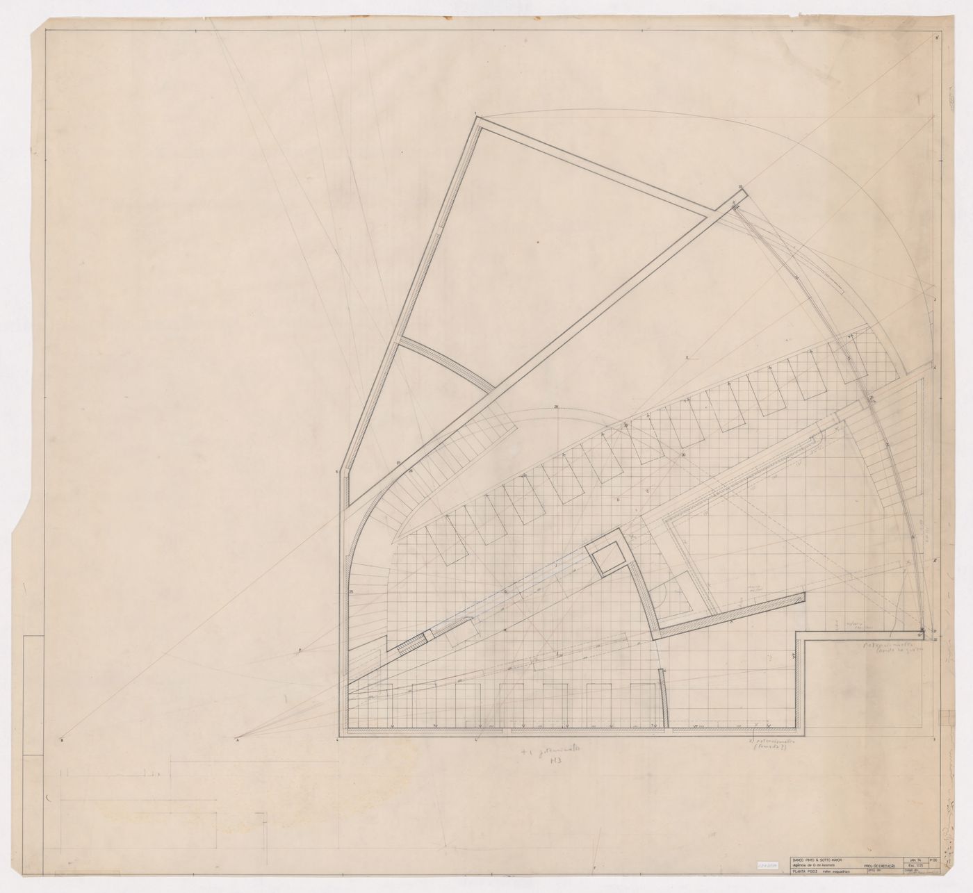Second floor plan for Banco Pinto & Sotto Mayor, Oliveira de Azeméis, Portugal