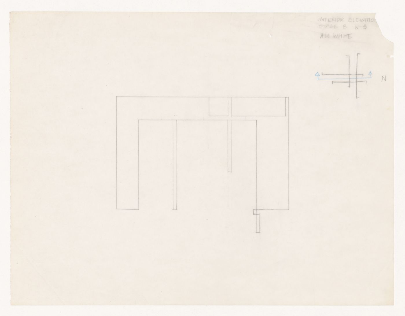 Sketch section for House VI, Cornwall, Connecticut