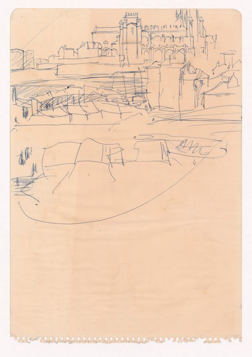 Sketch of site for Mercado da Ribeira, Porto, Portugal