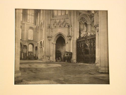 View of crossing, interior of a cathedral, England ?