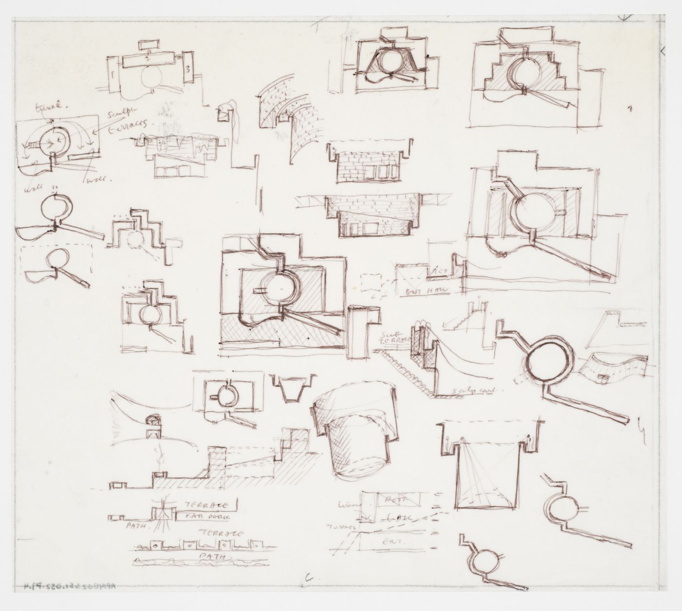 Staatsgalerie, Stuttgart, Germany: conceptual  sketches