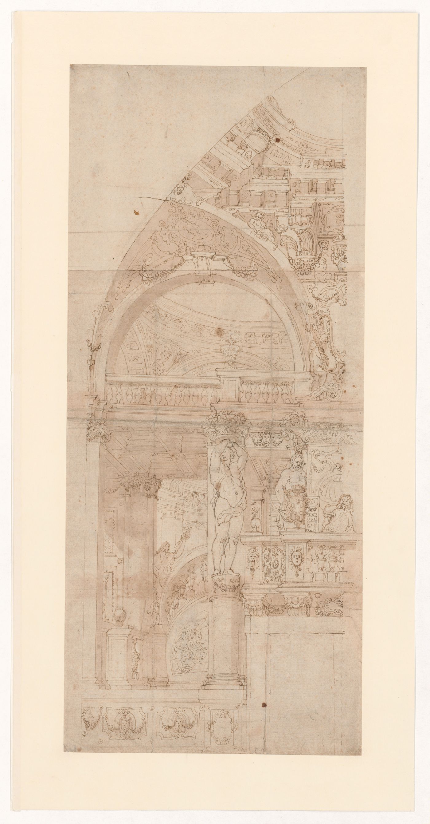 Study for a quadratura ceiling/study of consoles