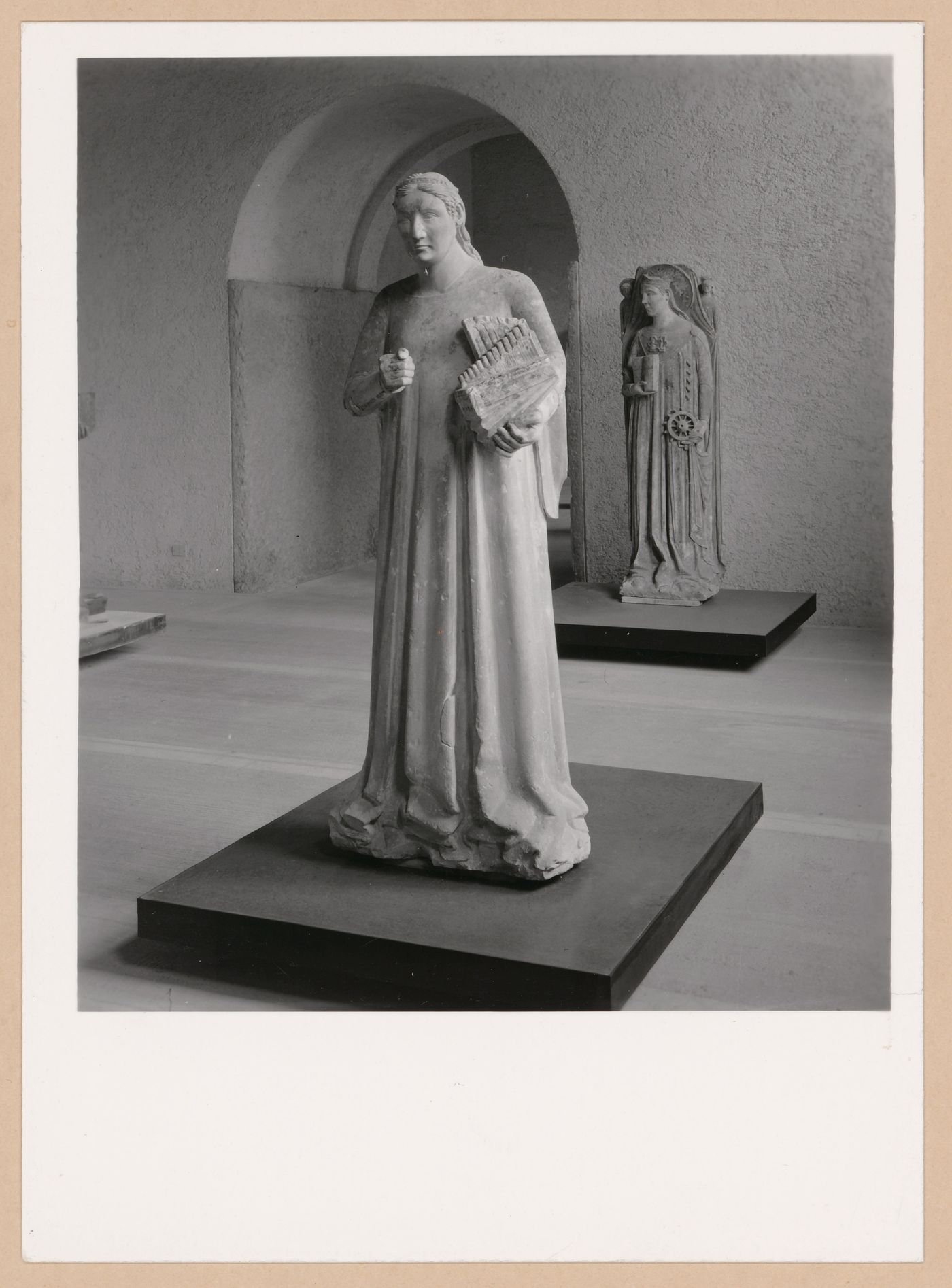 Interior view of a gallery showing statues, Museo di Castelvecchio, Verona, Italy