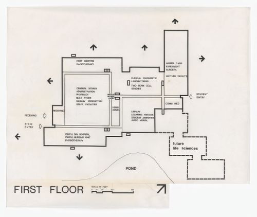 First floor diagram for Memorial University of Newfoundland, Health Sciences Complex, St. Johns, Newfoundland