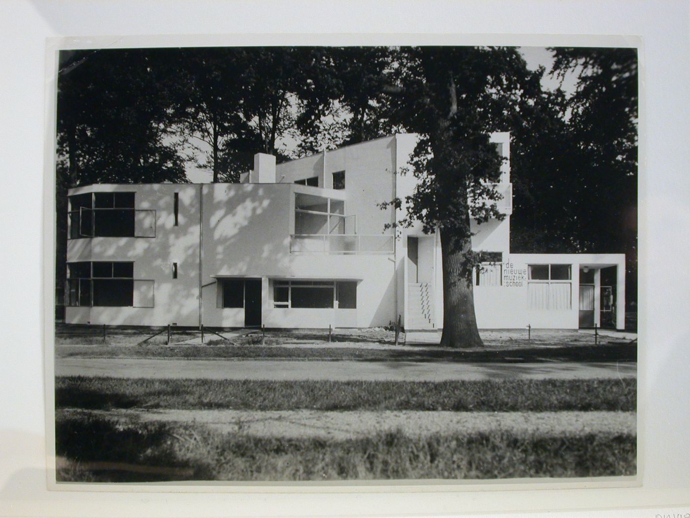 Exterior view of a house and music school, Zeist, Netherlands